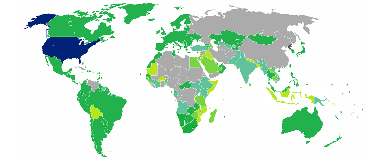 2023年美国护照免签国家及地区